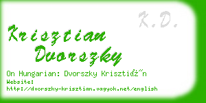 krisztian dvorszky business card